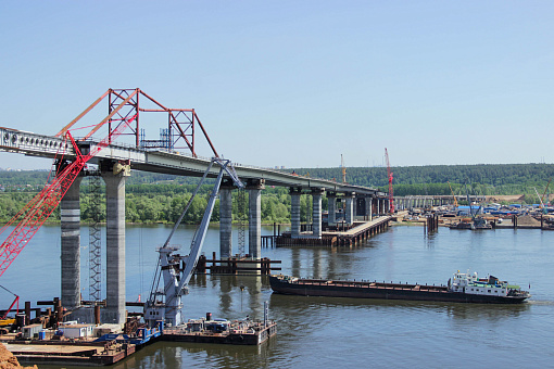 Мост через реку Каму на обходе Нижнекамска
