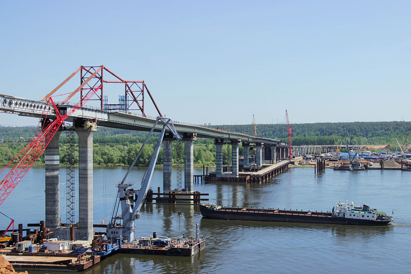Bridge over the Kama River on the Nizhnekamsk Bypass