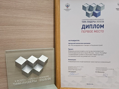 Цифровая модель участка ВСМ Нацпроектстроя - победитель конкурса «ТИМ-ЛИДЕРЫ 2025/26»