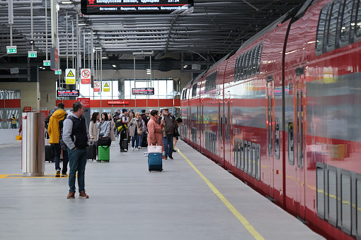 Вокзал для аэроэкспрессов в Северном терминале аэропорта Шереметьево