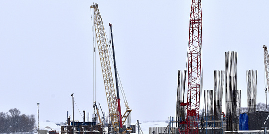 На строительстве моста через Оку в Рязани уложено 10 тысяч кубометров железобетона