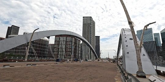 На мосту академика Королева завершен демонтаж временных конструкций пролетного строения