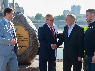 Natsproektstroy is starting to build a bridge across the Neva River as part of the High-Speed Latitudinal Highway