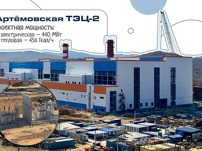 Natsproektstroy builders have installed transformers at Artyom TPP-2