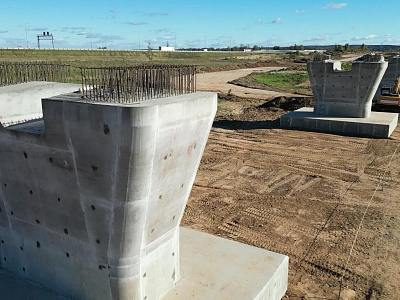 Natsproektstroy has prepared more than half of the pillars for bridges and overpasses on the high-speed railway section from Zelenograd to New Tver