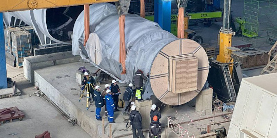 Строители Нацпроектстроя установили первую газовую турбину на Артёмовской ТЭЦ-2 