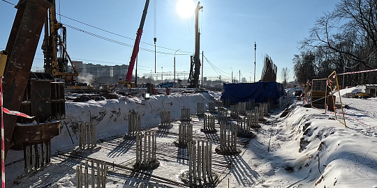Нацпроектстрой начинает собирать стапель на путепроводе на улице Дудинка