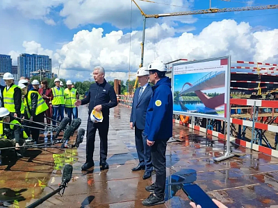 NPS has begun to pre-assemble the steel structures of the pedestrian-and-cycle bridge in Fili